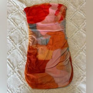 Princess Polly Orange Strapless Bodycon Dress